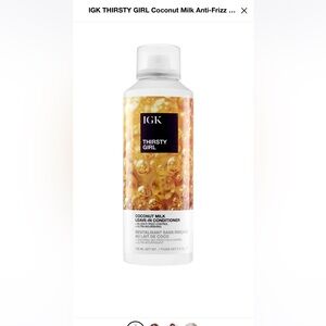 GK Thirsty Girl Coconut Milk Leave-In Conditioner - White and Gold
